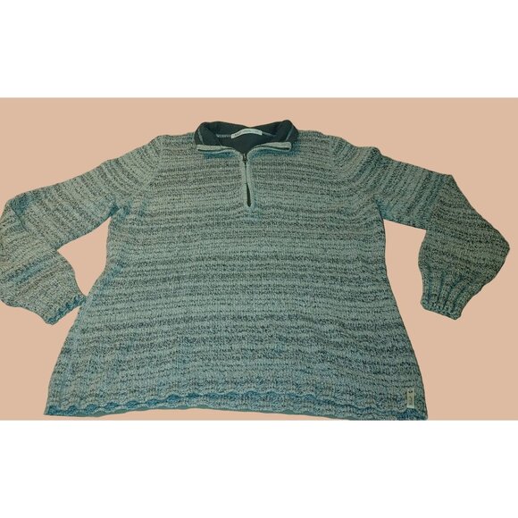 Woolrich Sweater XL Women's Quarter Zip Tanglewood Grey - Picture 1 of 7